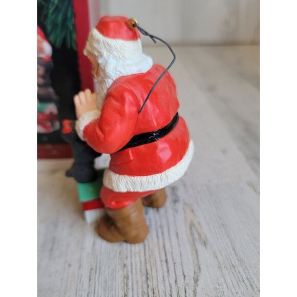 Hallmark playful pals Coca-Cola puppy Santa ornament Xmas - Picture 3 of 7